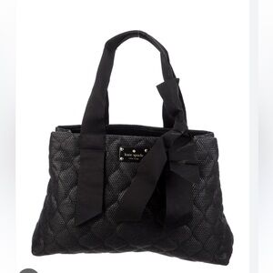 Kate Spade Sugar Hill Seraphine Tote Grosgrain Ribbon Bow Black
